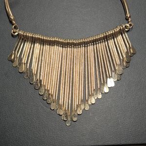 Showstopper Gold Fringe Necklace
